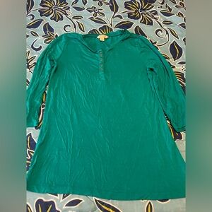 Laura Ashley Emerald Green Buttoned Top